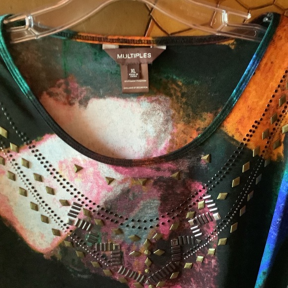 Multiples XL Multicolor Abstract Blouse - Picture 3 of 9